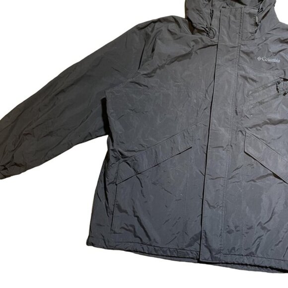 Columbia Mens Interchange Black Insulated Jacket XXL outdoor Gorpcore hiking 90s - Picture 5 of 11